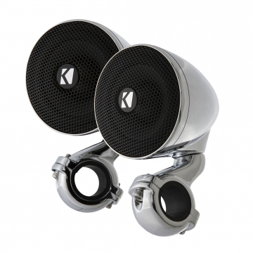 Kicker PSM 3-Inch Weather-Proof Enclosed Mini System, Chrome, 4-Ohm