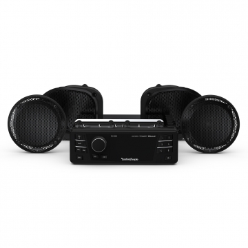 Rockford Fosgate HD9813RGU-STAGE1 1998-2013 Road Glide Ultra Head Unit + 4 Speaker Kit