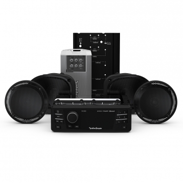 Rockford Fosgate HD9813RGU-STAGE2 1998-2013 Road Glide Ultra Head Unit + Amplifier + 4 Speaker Kit