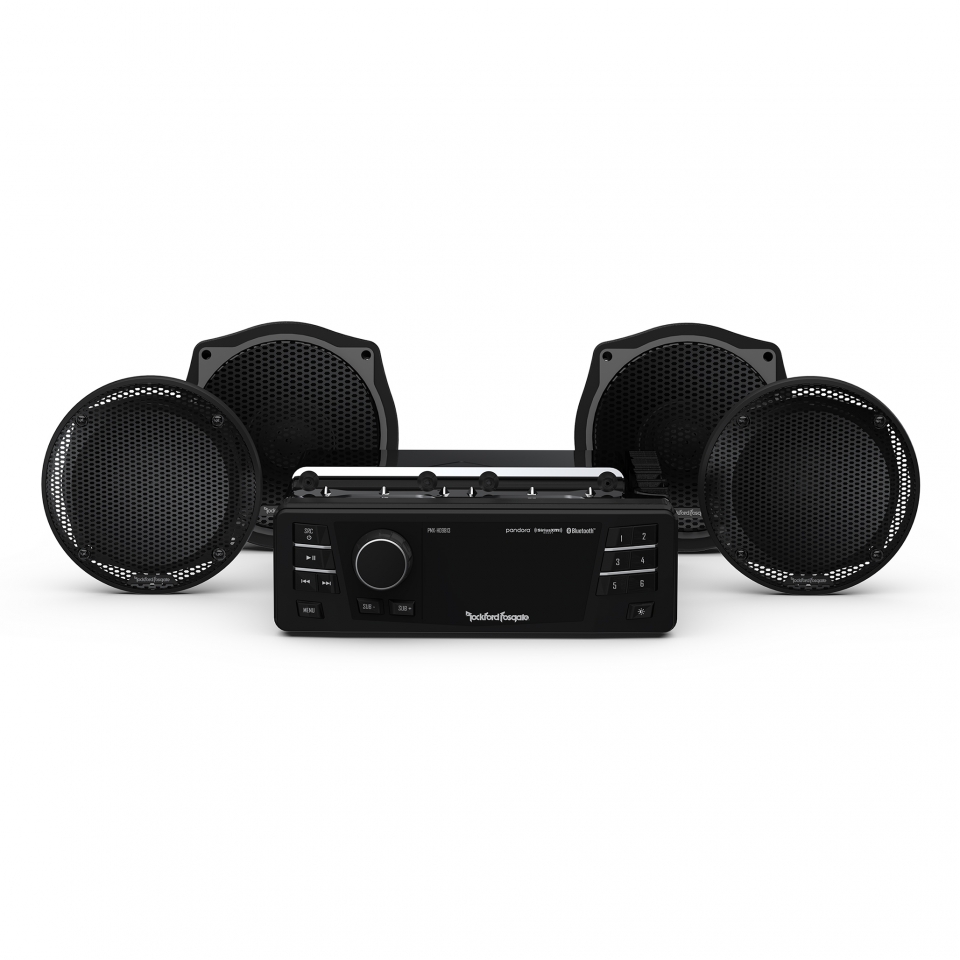 Rockford Fosgate HD9813SGU-STAGE1 1998-2013 Electra Glide Ultra Head Unit + 4 Speaker Kit