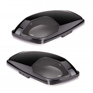 Kicker 2014+ Harley Davidson Bag Lid Kit in No Speakers Vivid Black Pair