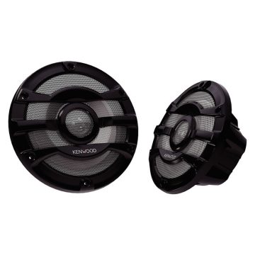 Kenwood KFC-2053MRB 8" 2-way Marine Speaker System (Black), 300W Max Power, Stainless steel mesh gri