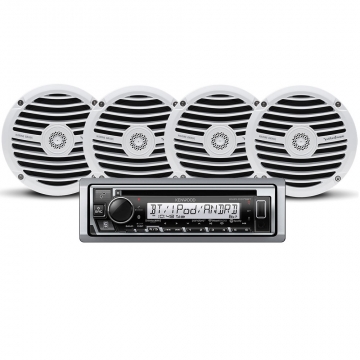 Kenwood KMR-M328BT 4 Speaker Stereo Package