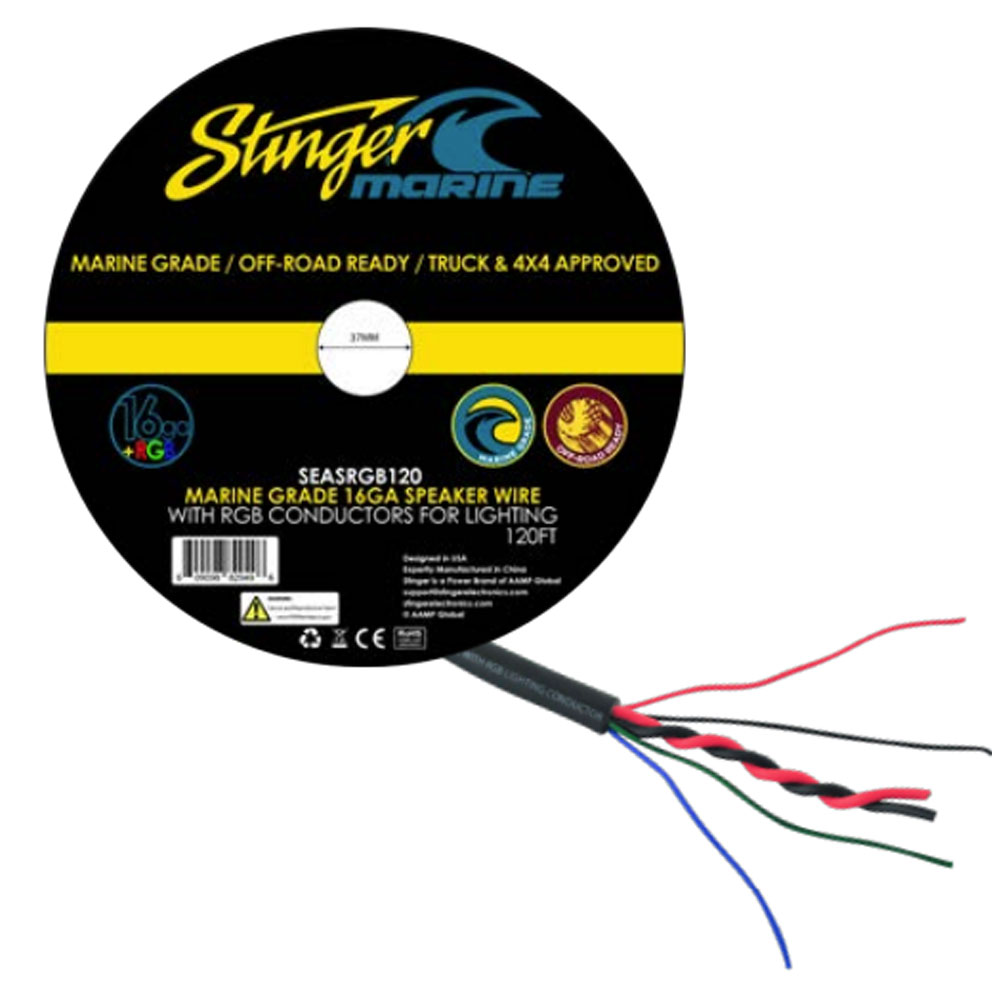 Stinger 16GA RGB Speaker Wire 120 Feet Marine Stereo